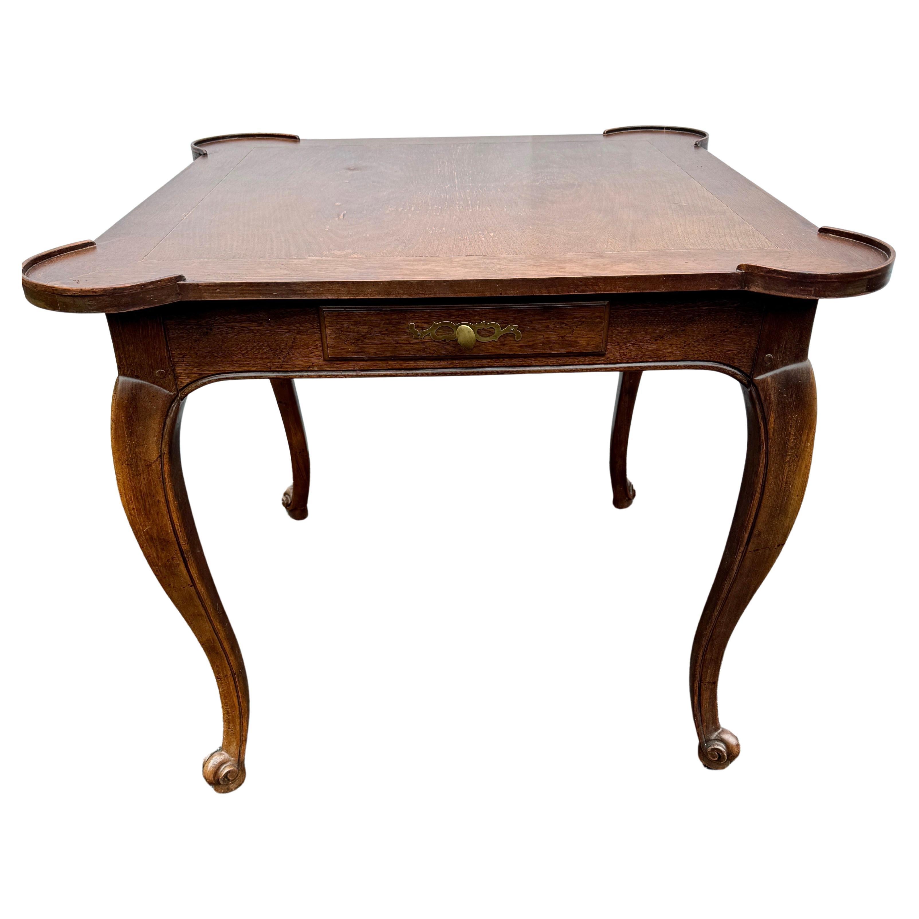 Veneer Square Mid-Century Baker Game or Small Dining Table, 1960’s  For Sale