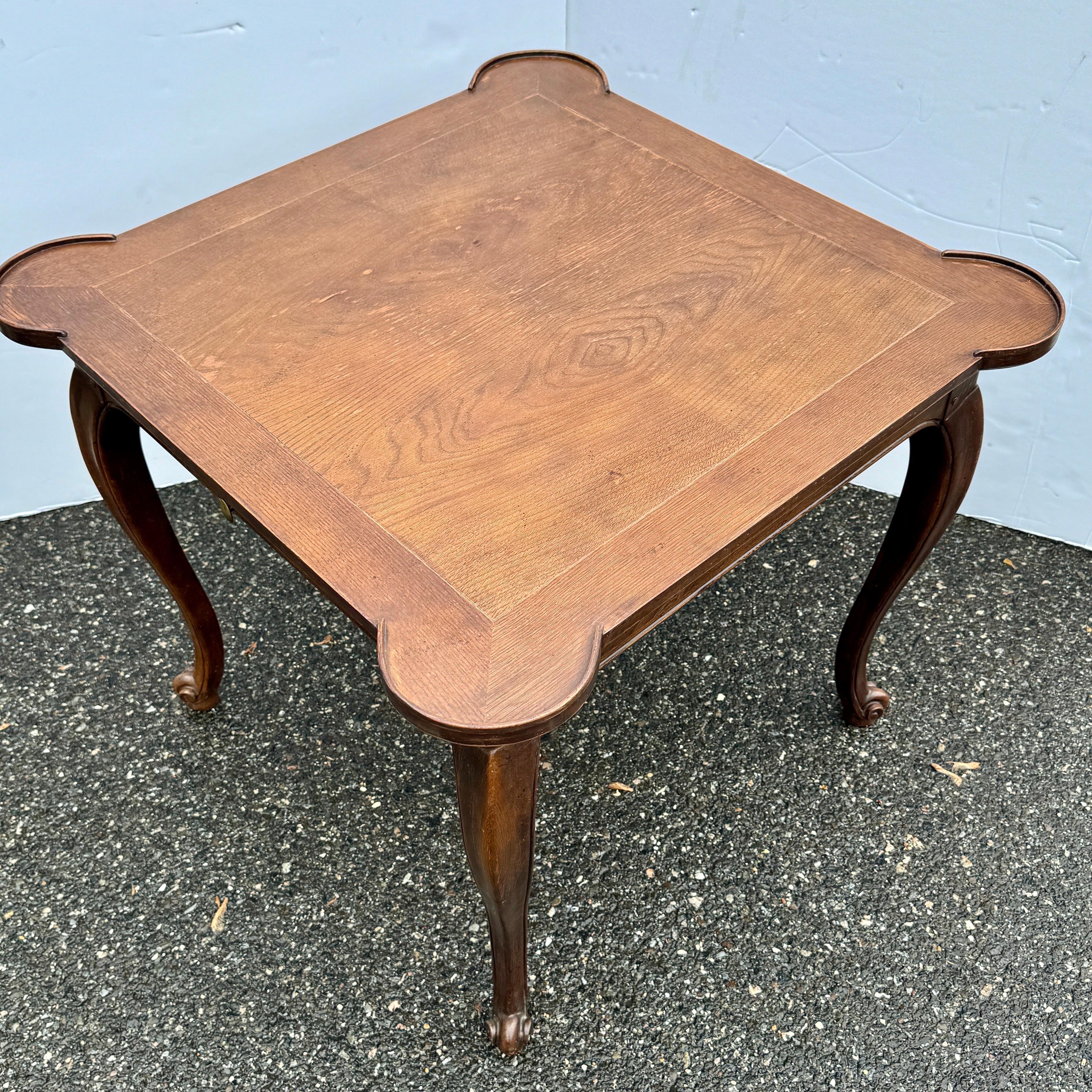 Square Mid-Century Baker Game or Small Dining Table, 1960’s  For Sale 1