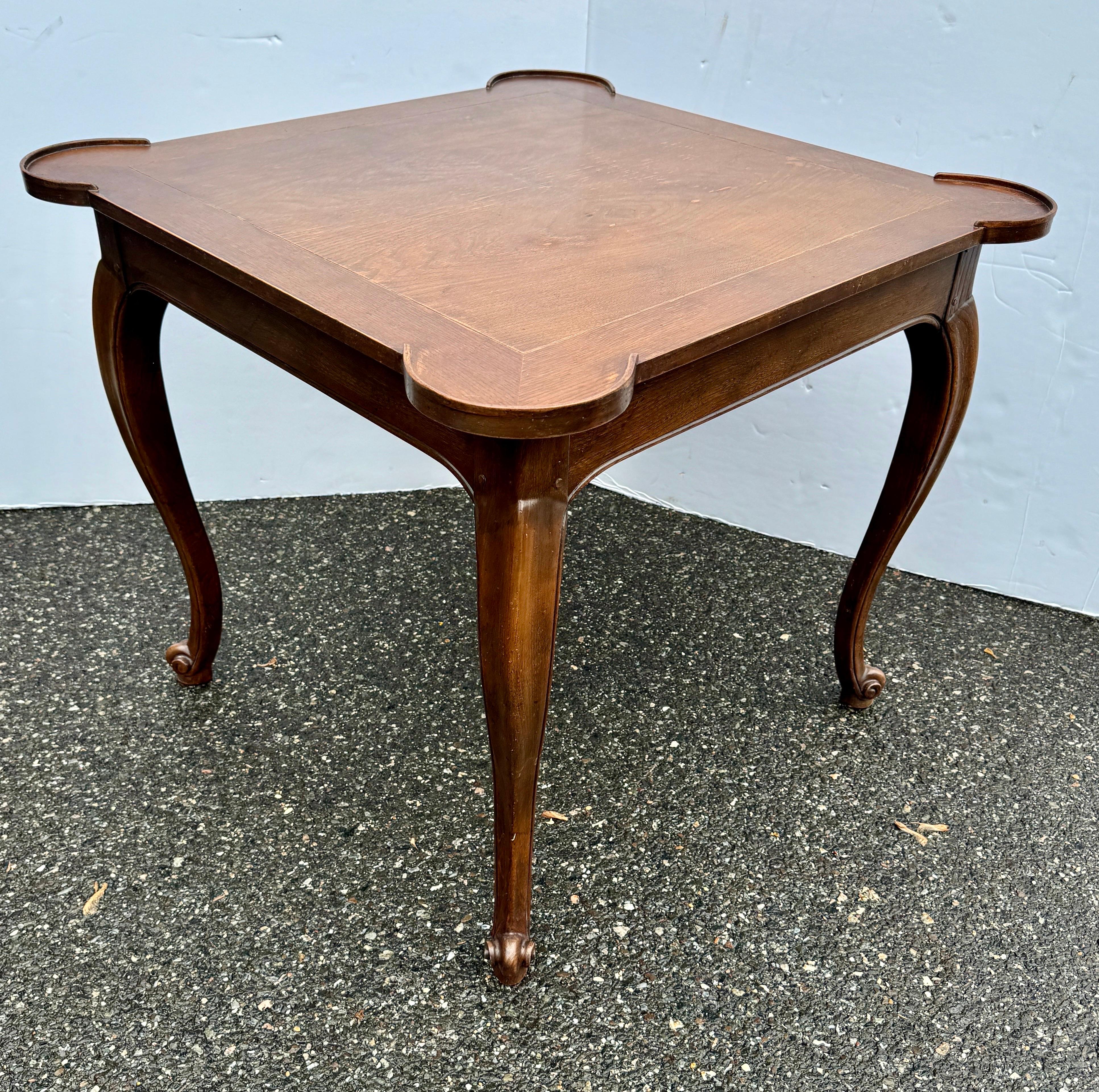 Square Mid-Century Baker Game or Small Dining Table, 1960’s  For Sale 2