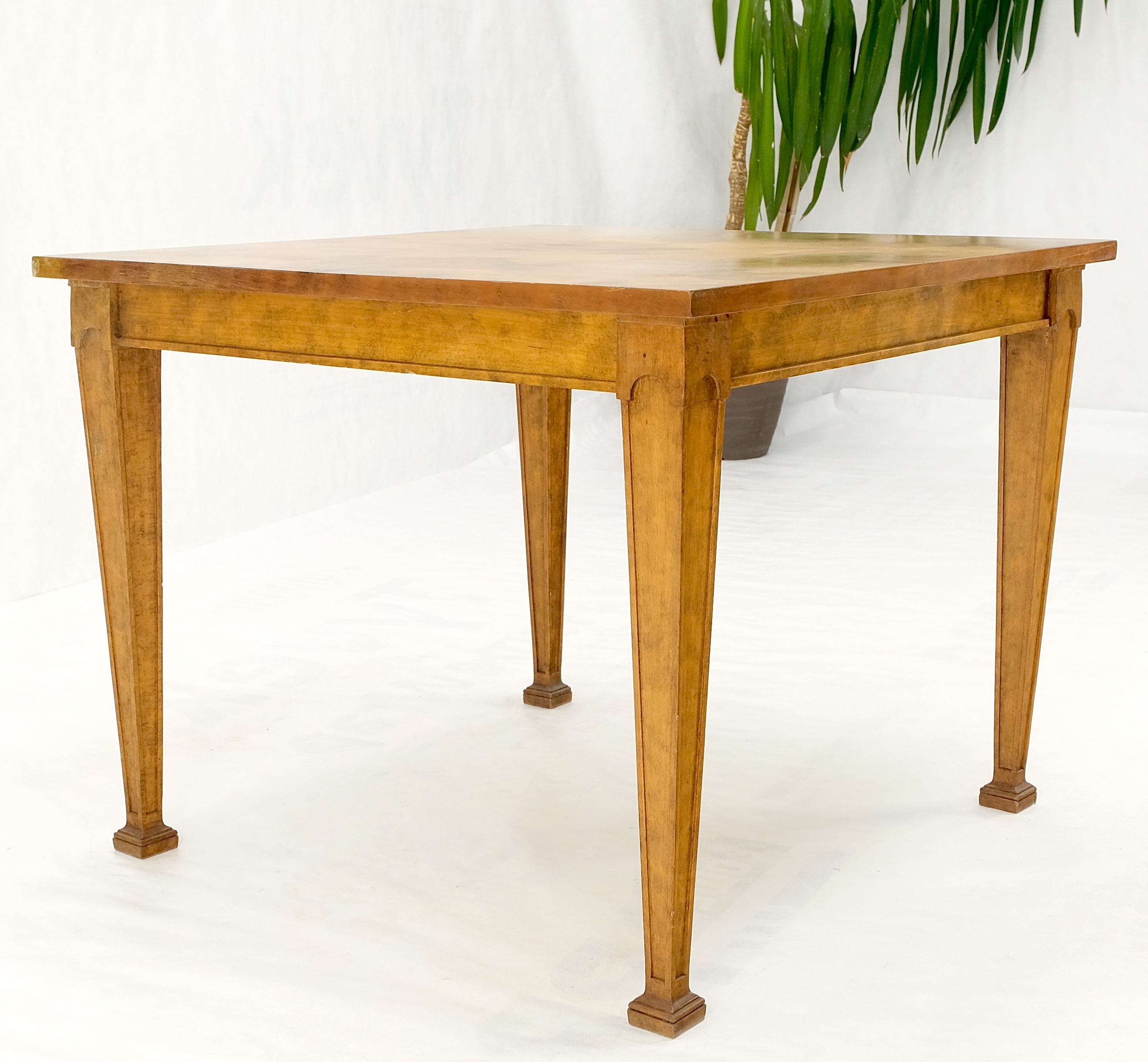 Square Mid-Century Modern Burl Wood Top Side End Table Stand Stunning Pattern 6