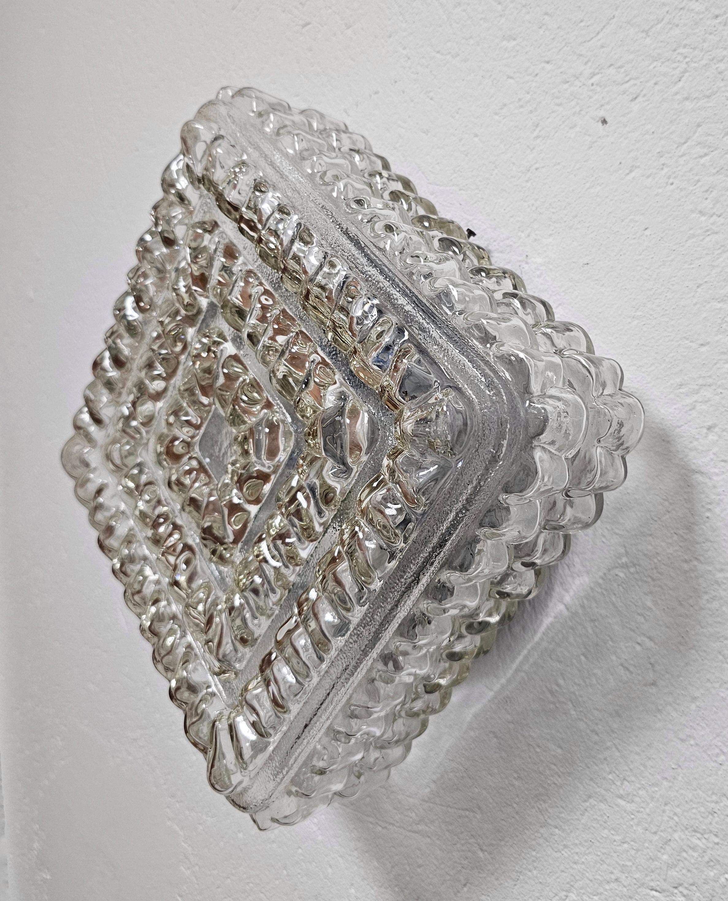 Square Mid Century Modern Flush Mount, Germany 1960s For Sale 2