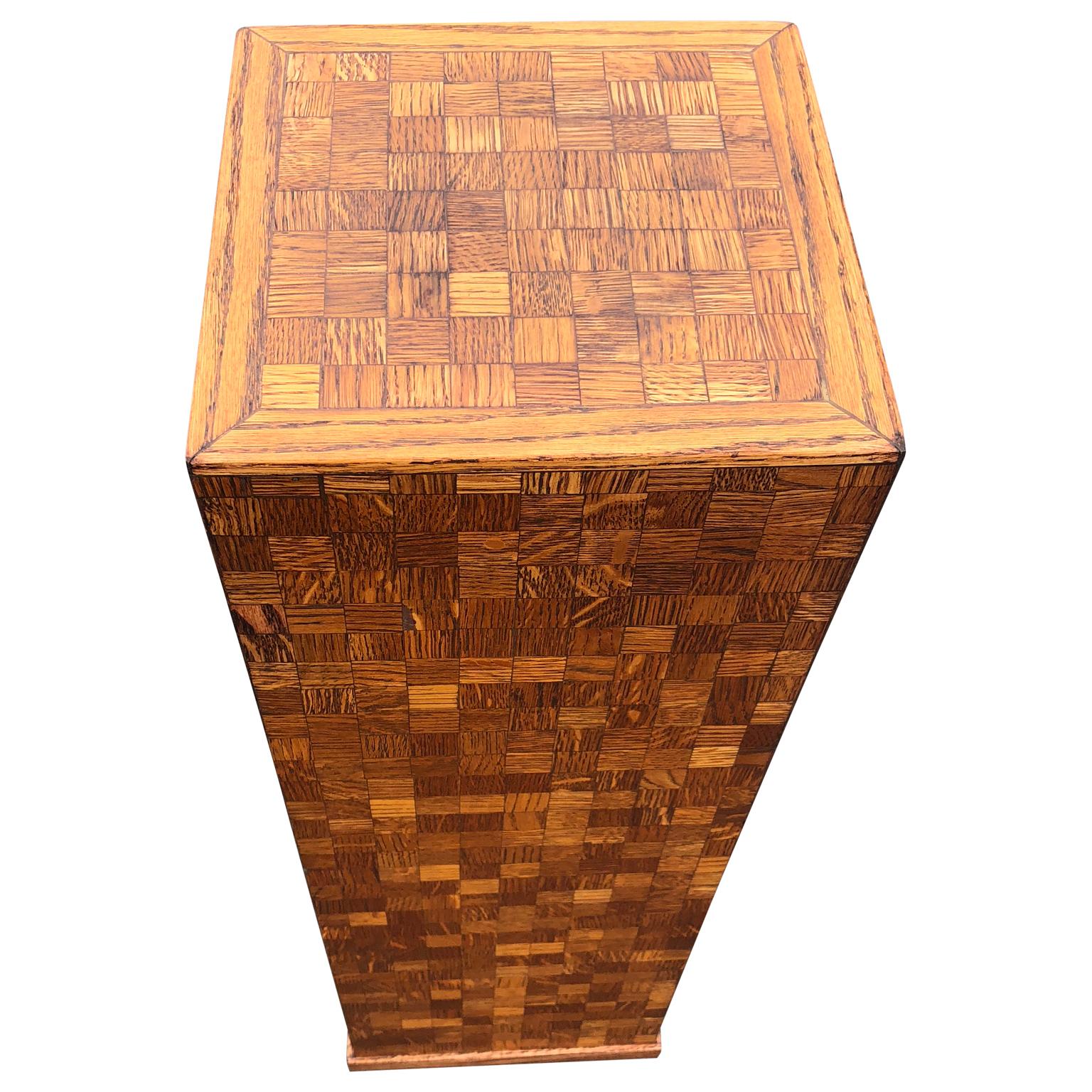 modern wood pedestal