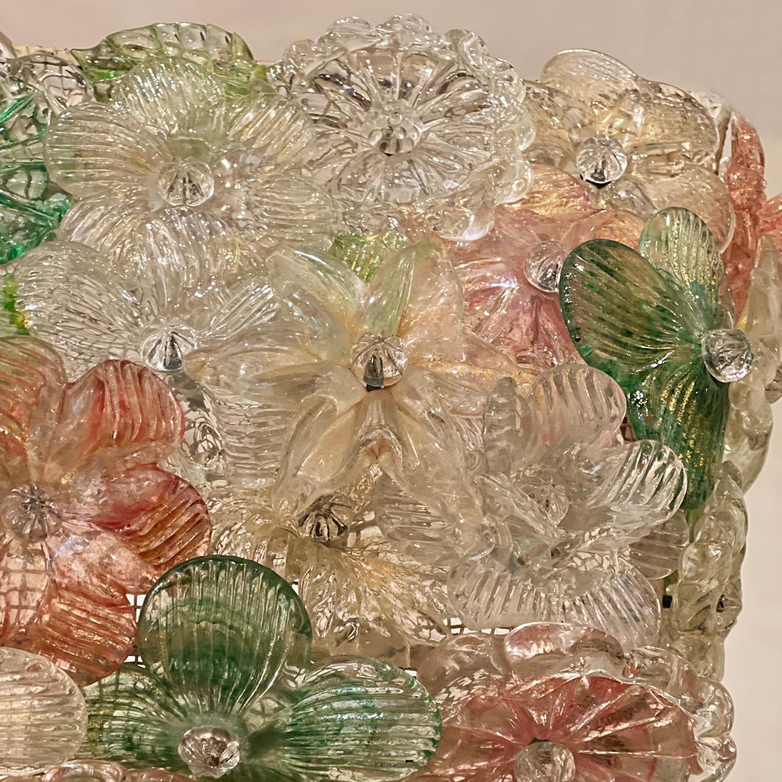 Lámpara cuadrada Millefiori Italiano en venta
