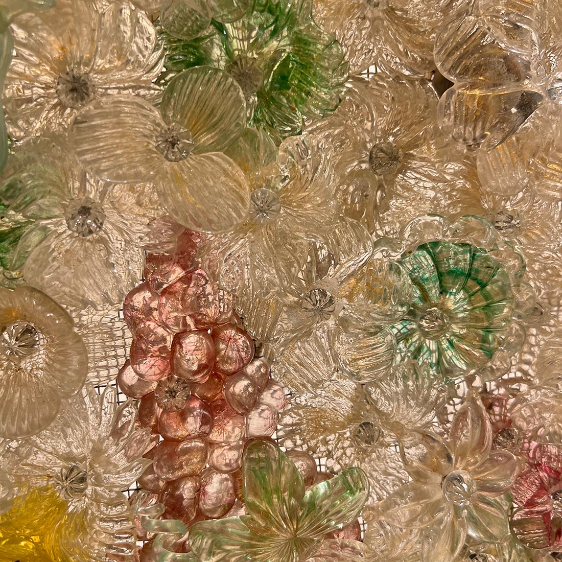 Lámpara cuadrada Millefiori mediados del siglo XX en venta