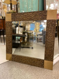 Bronze Mirror by Luciano Frigerio, Italy 1960s
