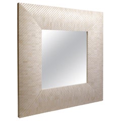 Square Mirror Made with Carved Bone, Aspire Mirror