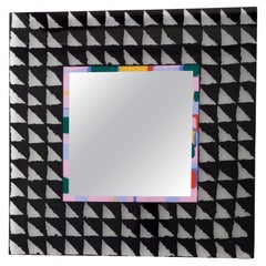 Espejo cuadrado Modelo "Optical" Diseñado por Alessandro Mendini para Glas, Italia