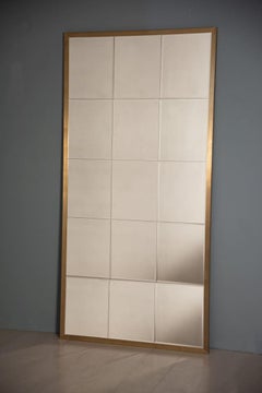 Miroir carré avec cadre en laiton Meulage  100 X 200 cm