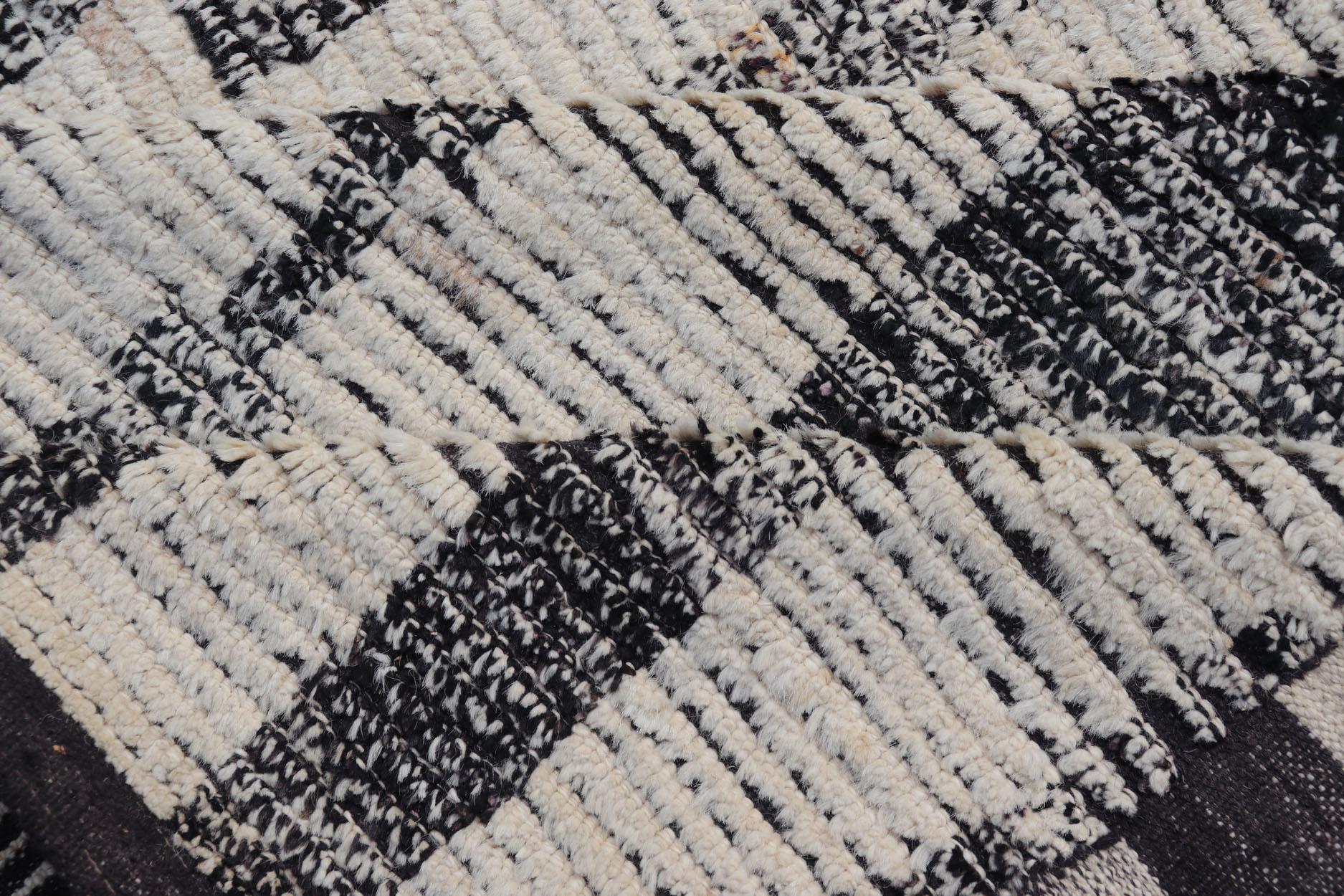 Square Modern Moroccan Tribal Rug with Geometric Patterns   13'4 x 14'4 For Sale 3