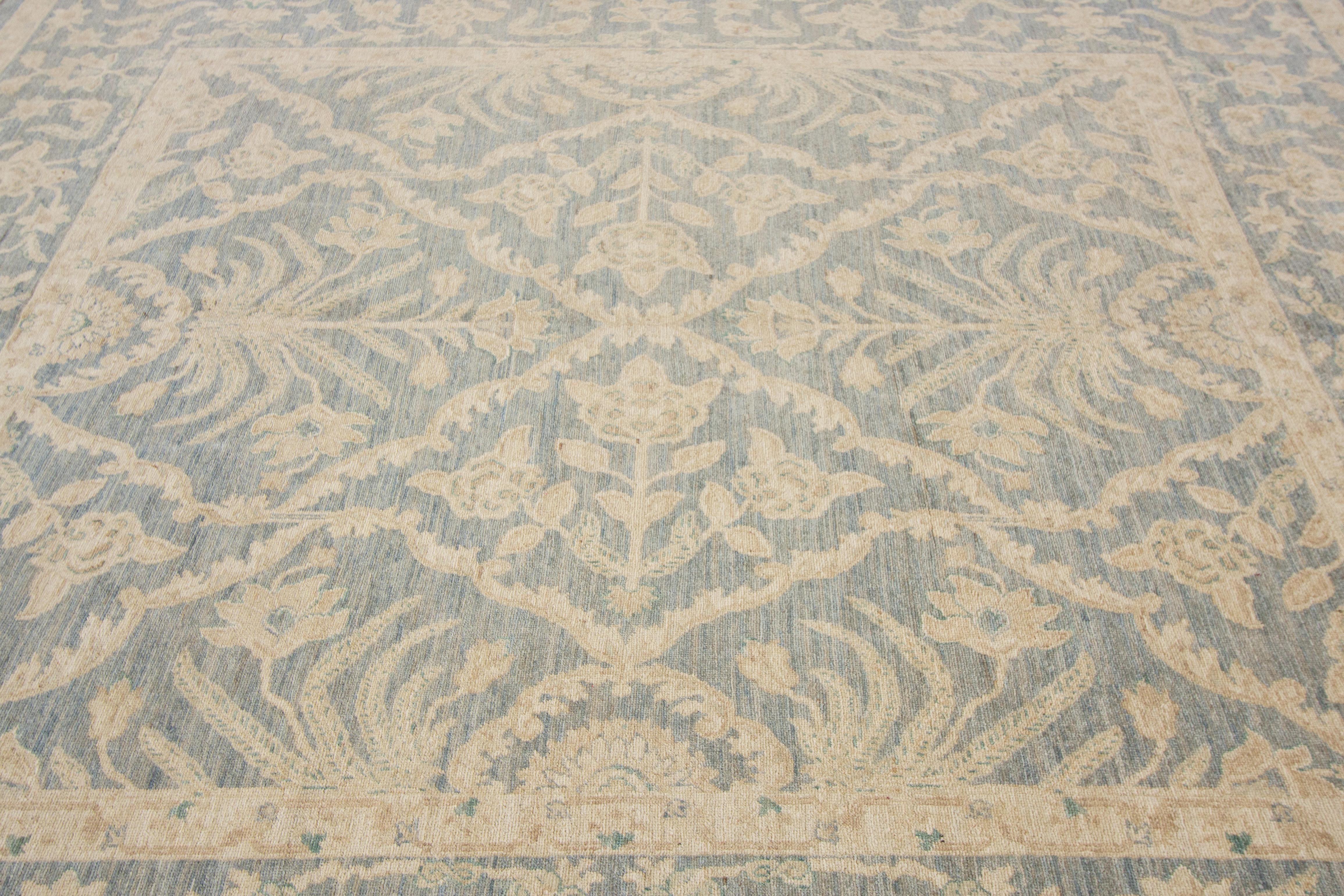 Contemporary Square Modern Paki Peshawar Rug For Sale