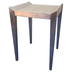 Square Modern Silver-Leaf Side Table by Decca