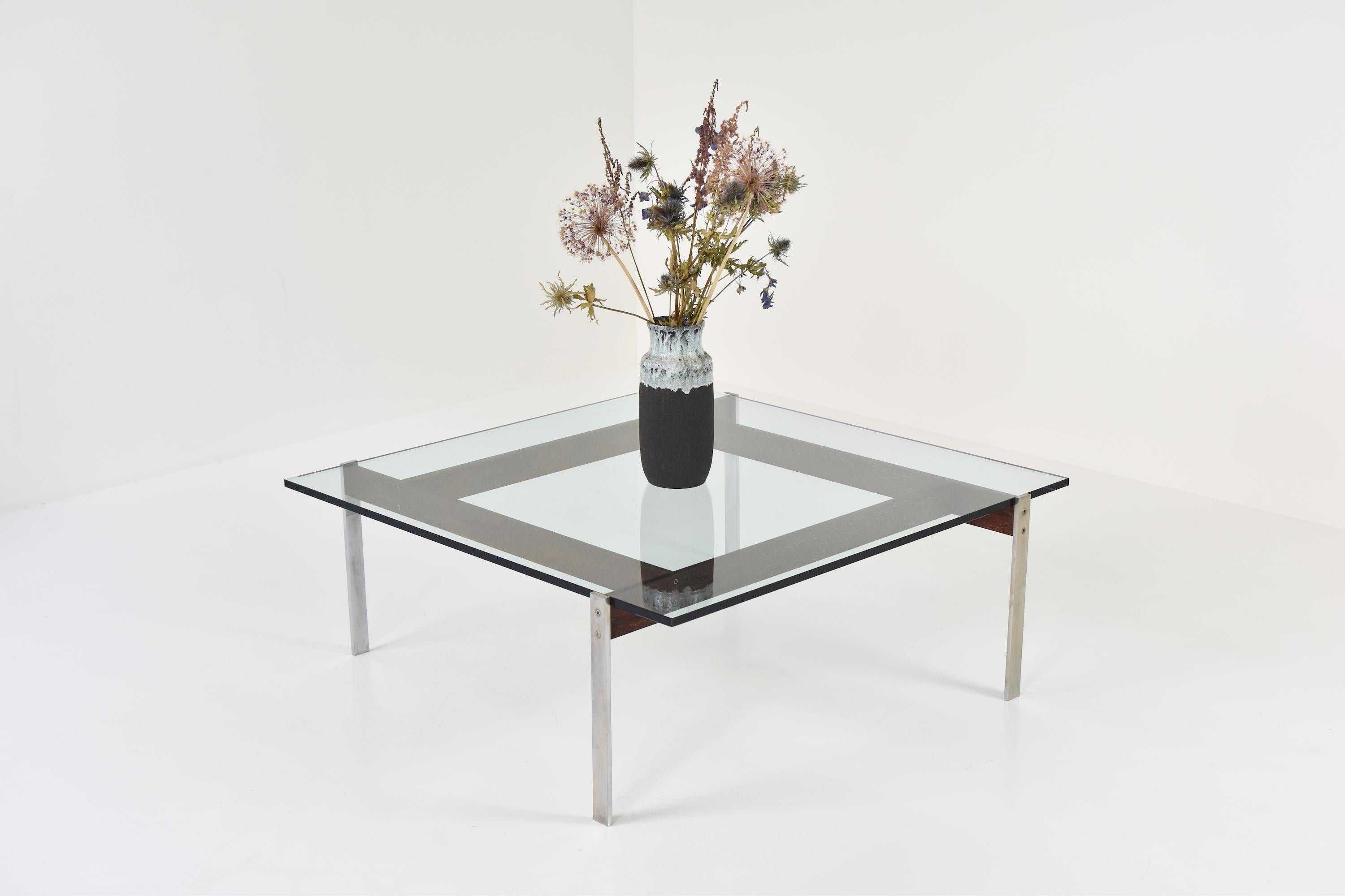 Mid-Century Modern Square Modernist Coffee Table from the 1950s