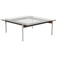 Square Modernist Coffee Table from the 1950s