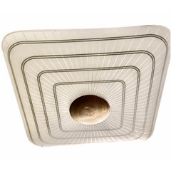 Square Molded Glass Light Fixture