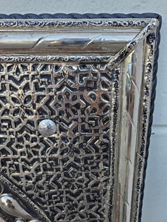 Square Moroccan Metal Inlaid Mirror, 101LM24
