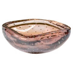 Bol carré en verre de Murano à bulles