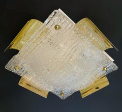 Affleurant carré Murano avec laiton