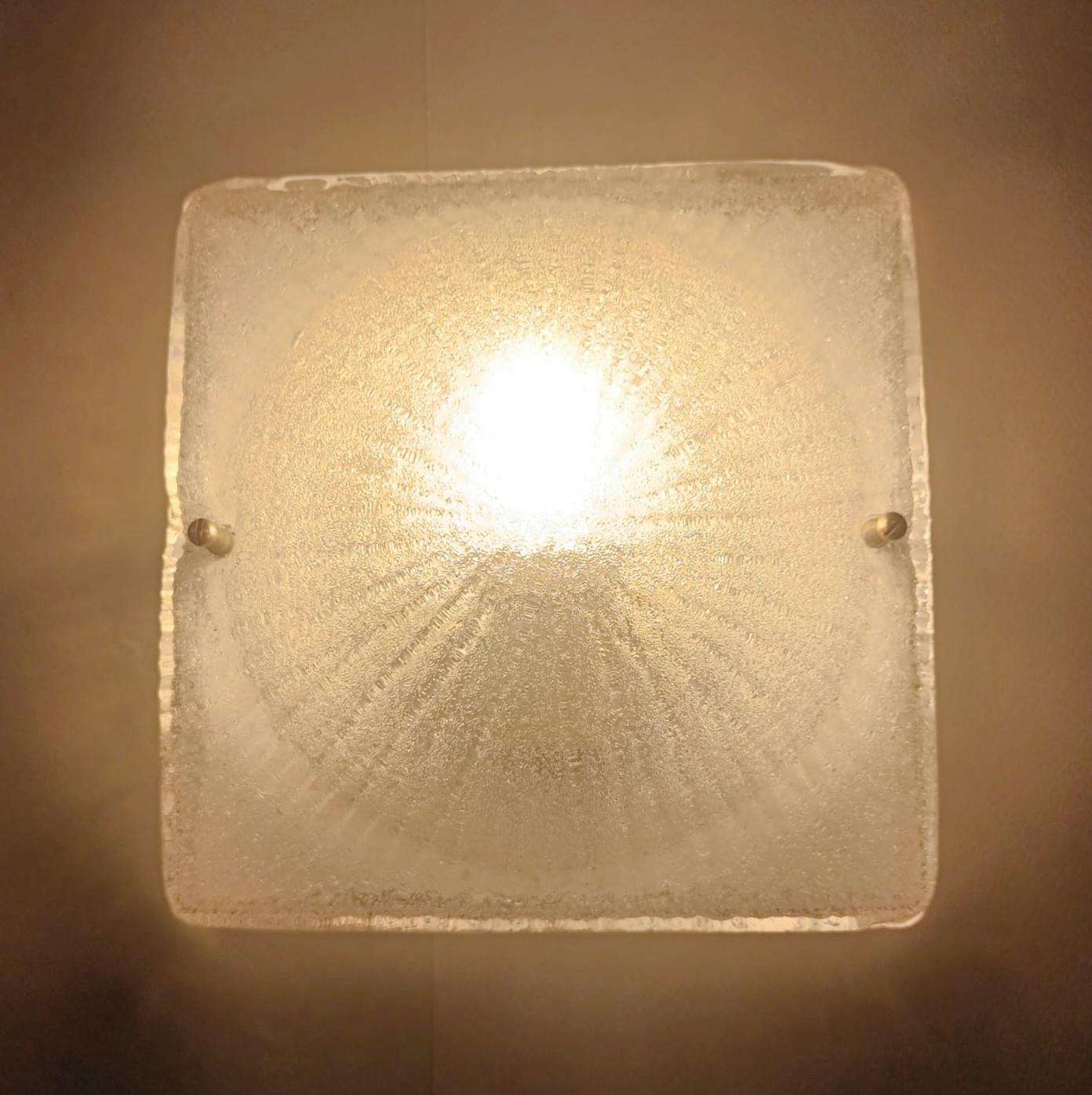 Quadratische Murano Graniglia Einbaubeleuchtung, 2 verfügbar (Geblasenes Glas) im Angebot