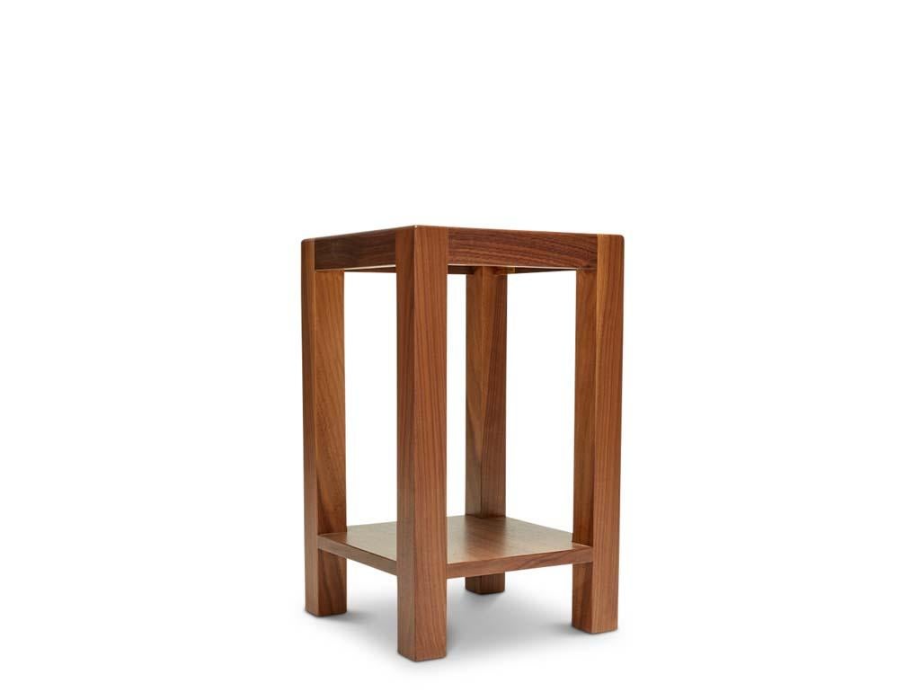 Quadratischer schmaler, kurzer Beistelltisch mit Kork von Lawson-Fenning (Moderne der Mitte des Jahrhunderts) im Angebot