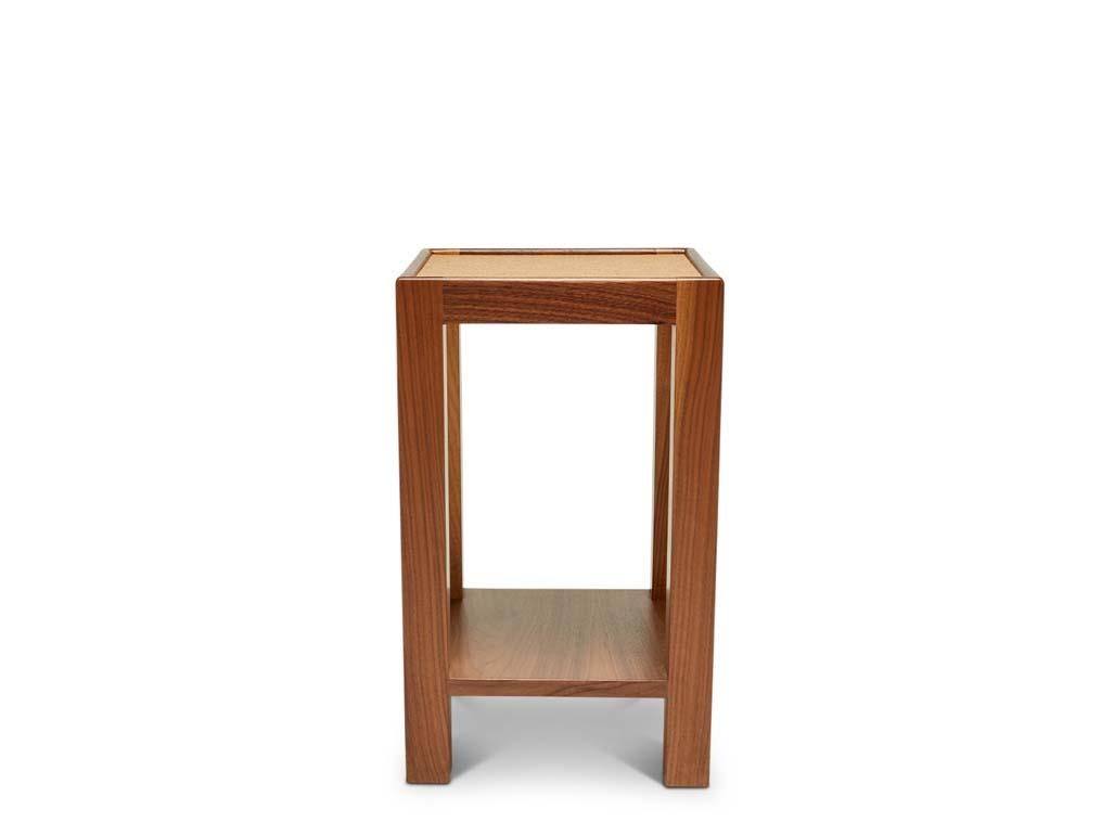 American Square Narrow Short Side Table w/ Cork by Lawson-Fenning For Sale