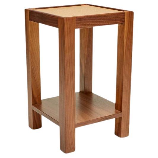 Square Narrow Short Side Table w/ Cork by Lawson-Fenning For Sale