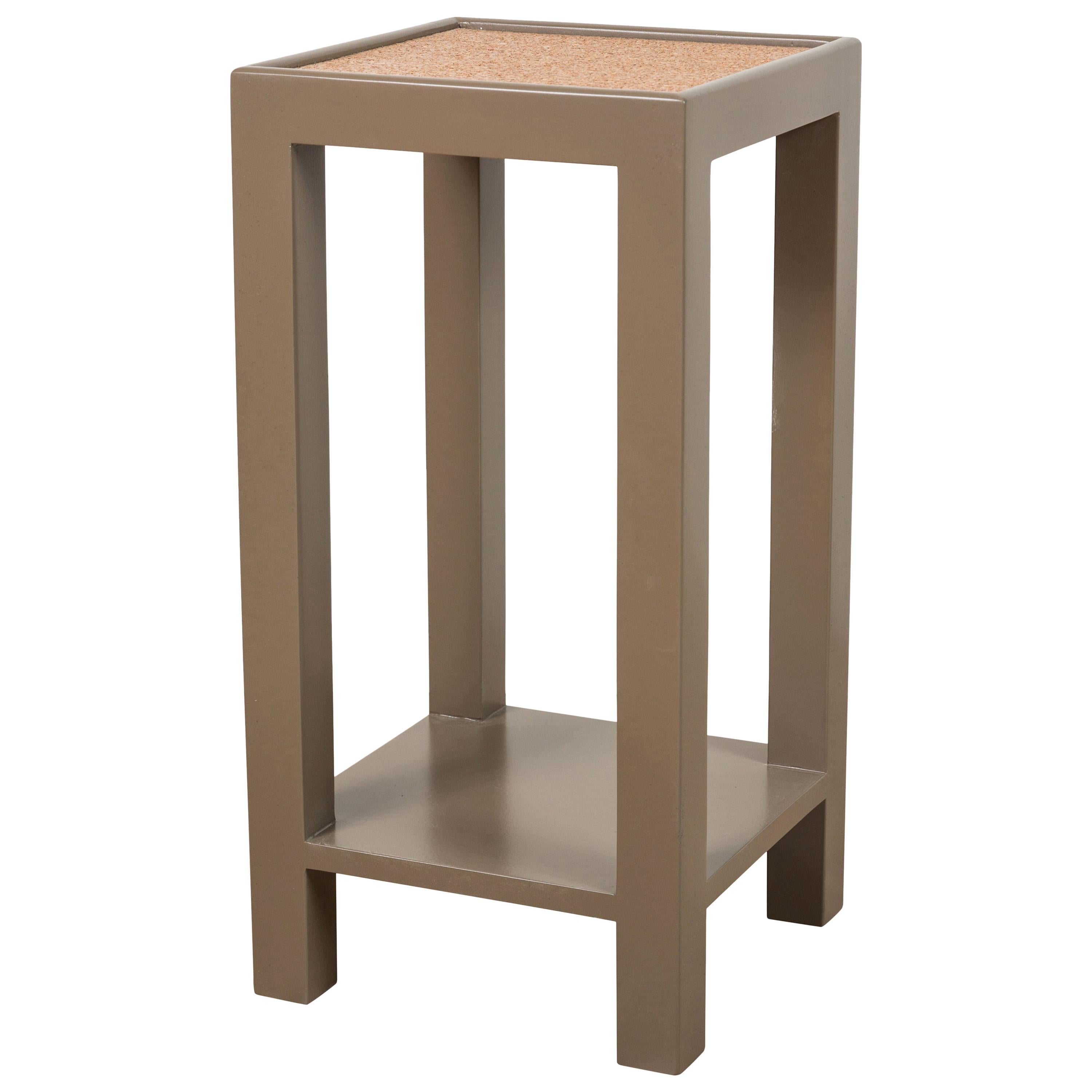 Sticks Marble Short Side Table Silver For Sale at 1stdibs