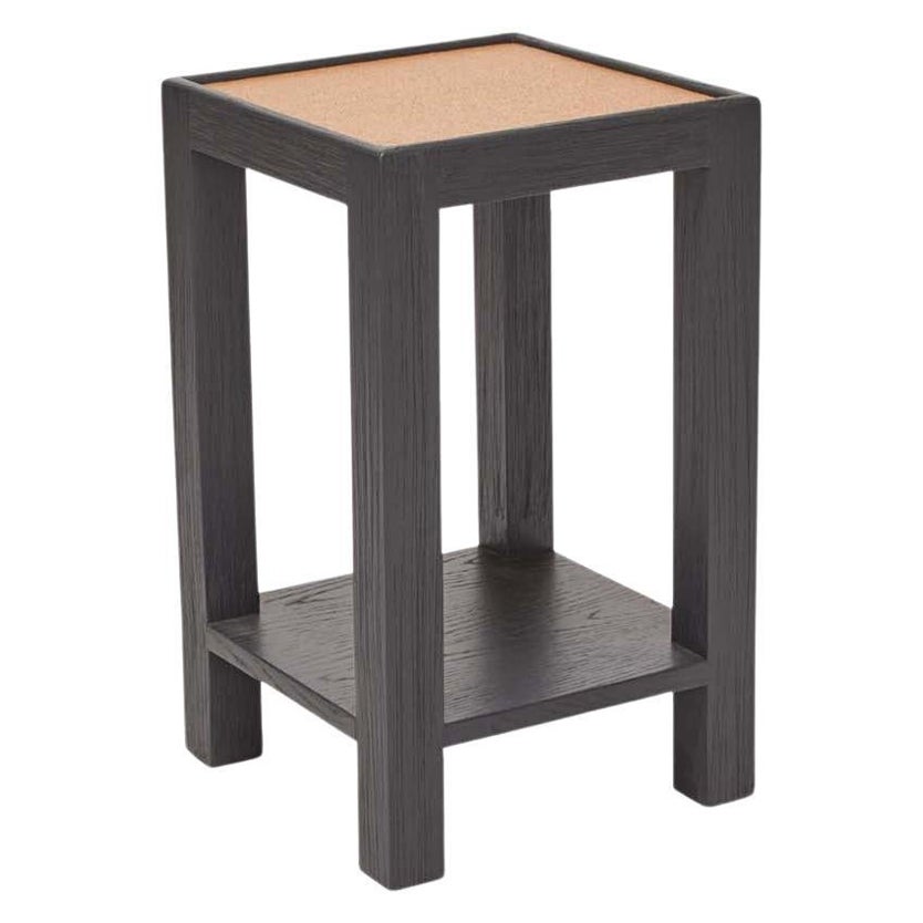 Square Narrow Short Side Table w/ Cork by Lawson-Fenning For Sale