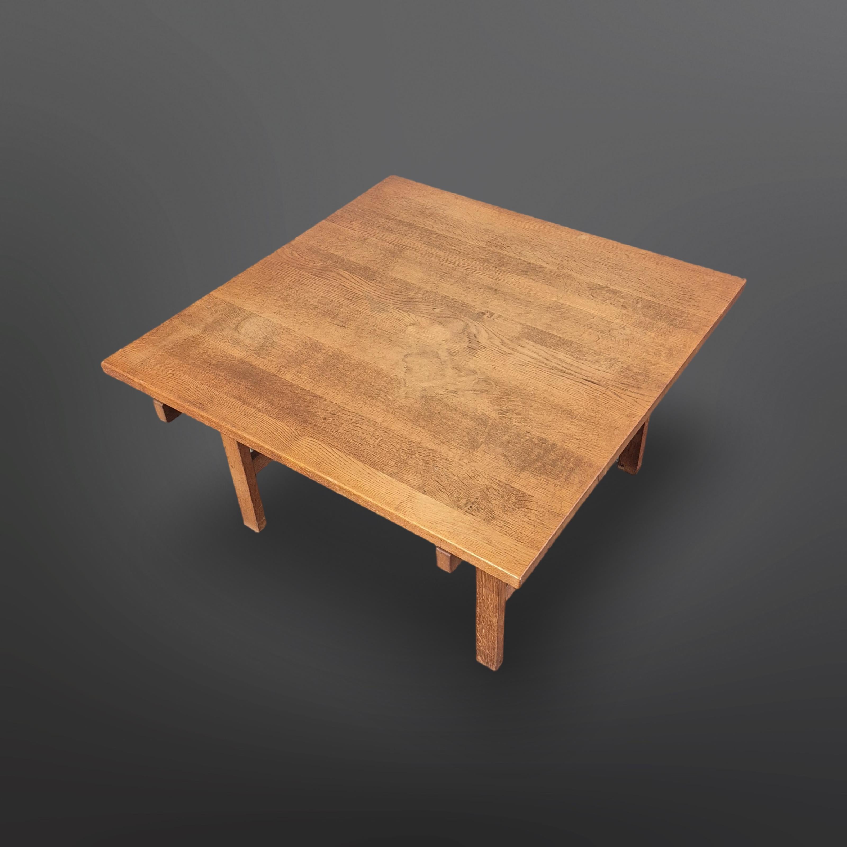Scandinave moderne Square oak coffee table by Hans Wegner for Andreas Tuck, Denmark 1960s en vente