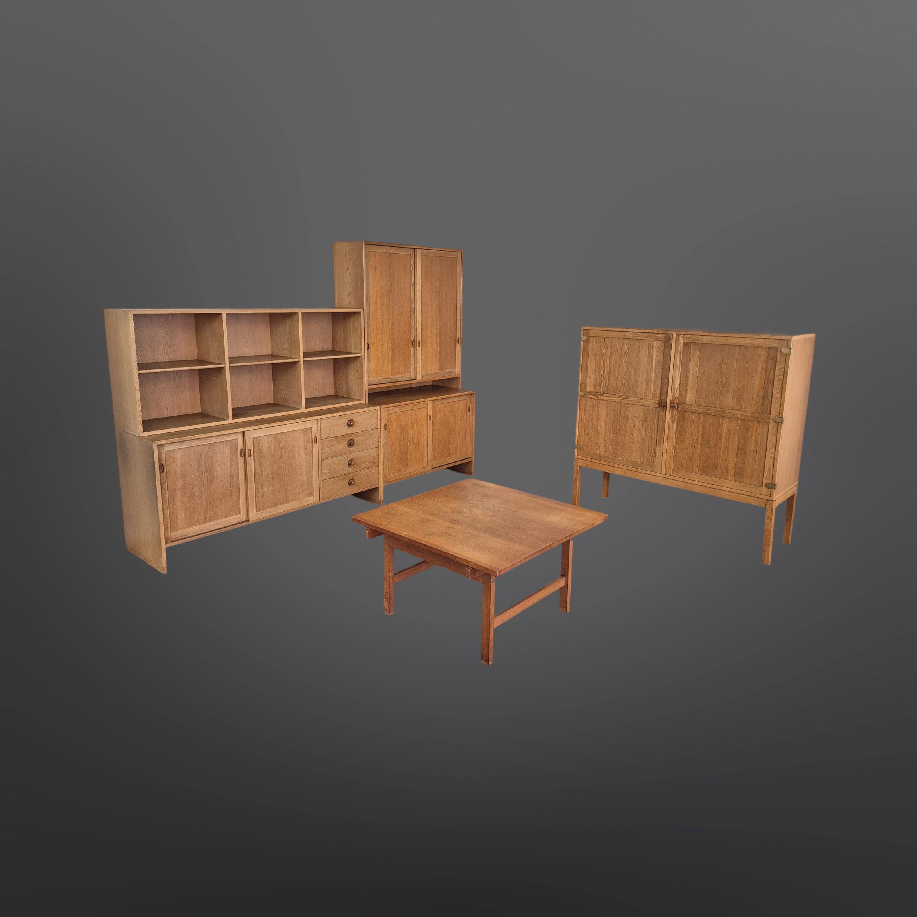 Square oak coffee table by Hans Wegner for Andreas Tuck, Denmark 1960s en vente 2