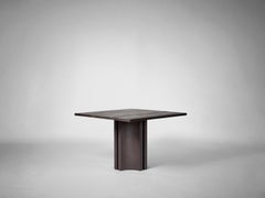 Square Oak Dining Table in Solid Dark Brown European Oak - Aperta by Mokko