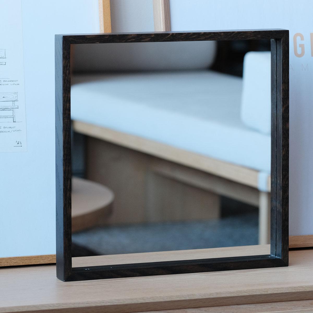 The EDGE Series Square Oak-Framed Mirror stands out with its natural durability and timeless craftsmanship, meticulously handcrafted from solid oak wood. Each mirror is unique, thanks to the distinct grain patterns and textures of the oak, giving