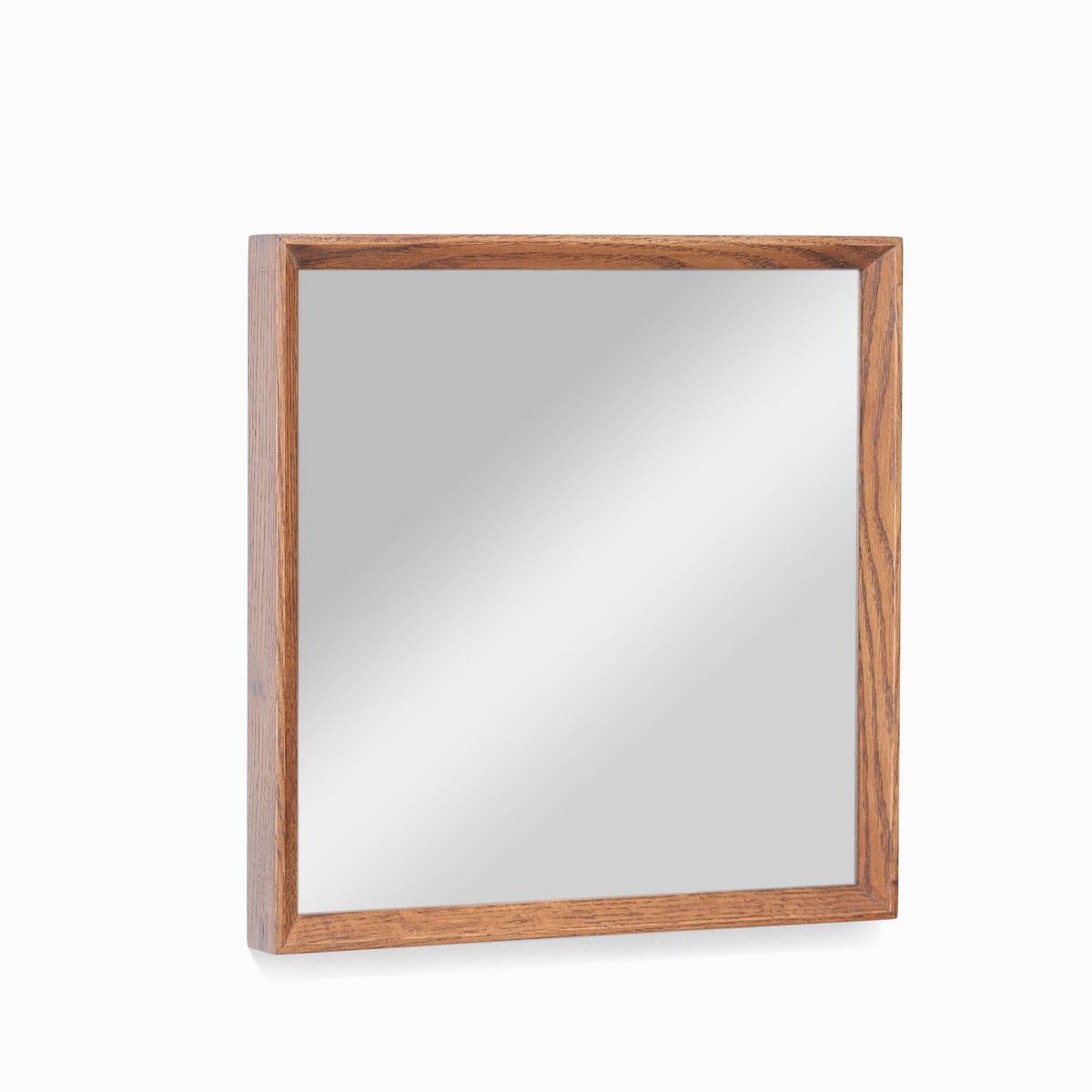Turkish Square Oak-Framed Mirror – REGULAR Series (40x40 cm) For Sale
