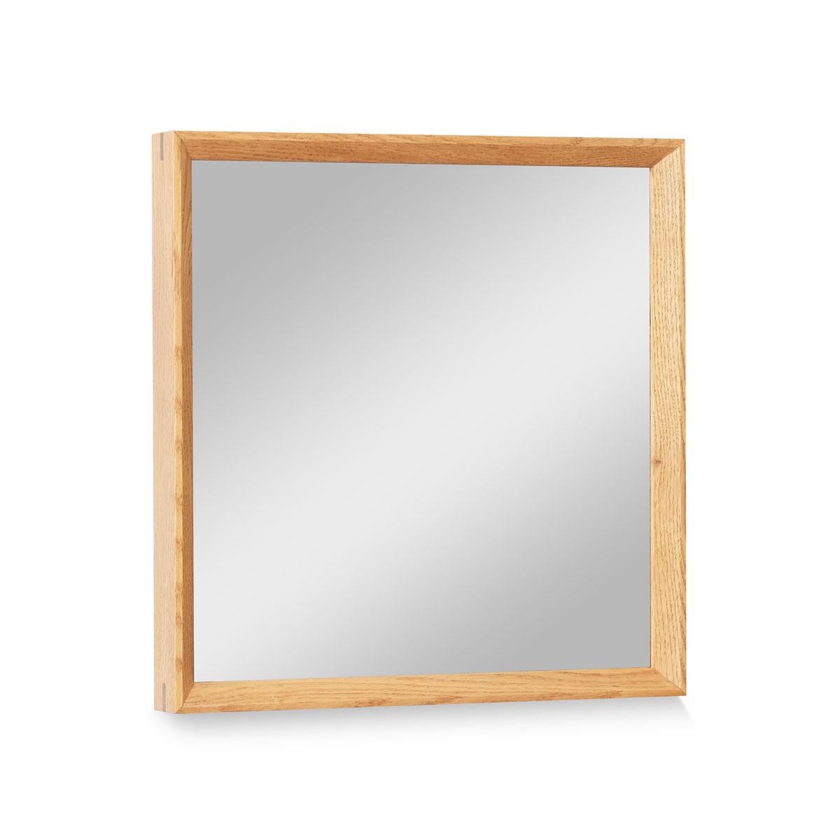Square Oak-Framed Mirror – REGULAR Series (40x40 cm) In New Condition For Sale In İzmir, İzmir