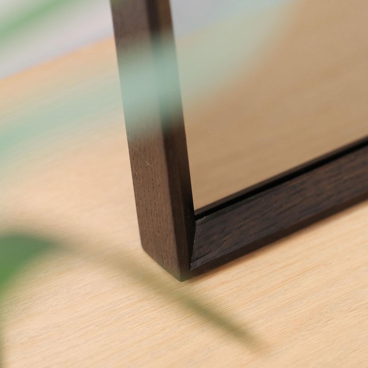 Square Oak-Framed Mirror – REGULAR Series (40x40 cm) In New Condition For Sale In İzmir, İzmir
