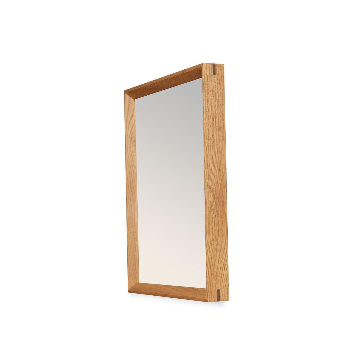 Contemporary Square Oak-Framed Mirror – REGULAR Series (40x40 cm) For Sale