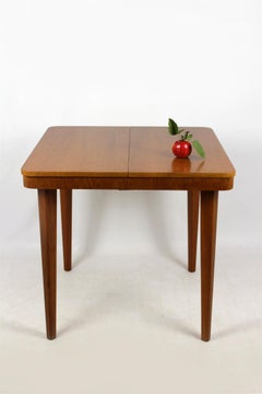 Square Oak Veneered Folding Table from Jitona, 1960s