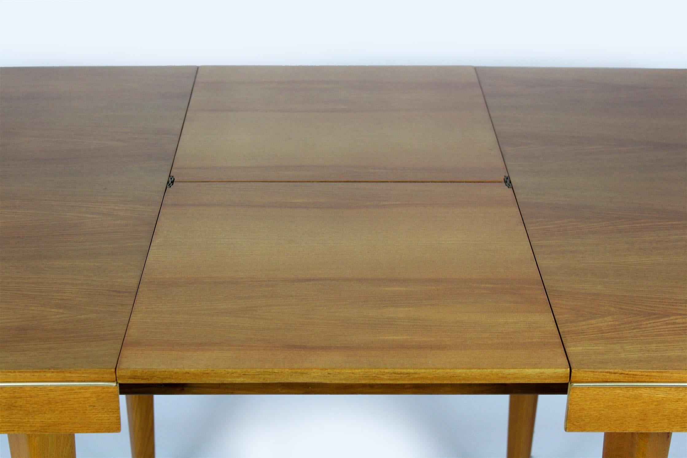 Square Oak Veneered Folding Table from Jitona, 1960s 1