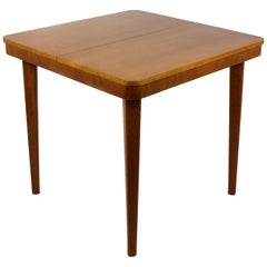 Square Oak Veneered Folding Table from Jitona, 1960s