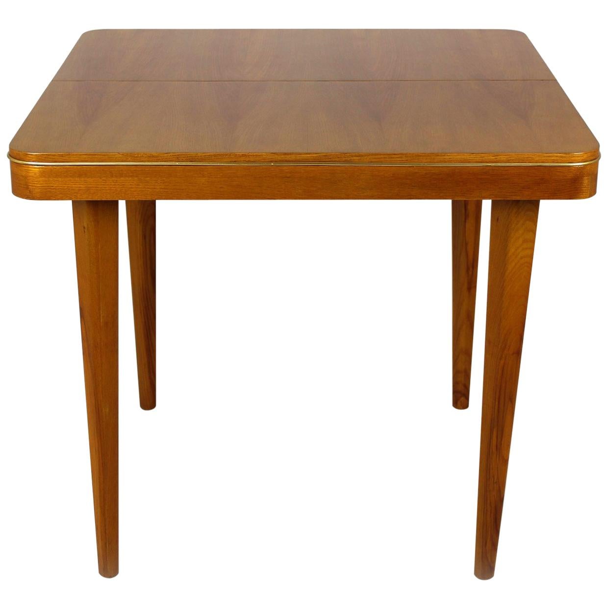 Square Oak Veneered Folding Table from Jitona, 1960s