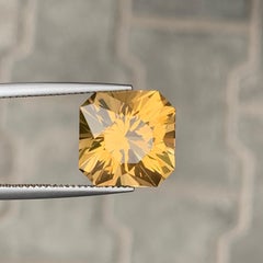 Quadratischer, achteckiger, ausgefallener, präzisionsgeschliffener, honigfarbener Citrin-Edelstein für Schmuck, 13 mm