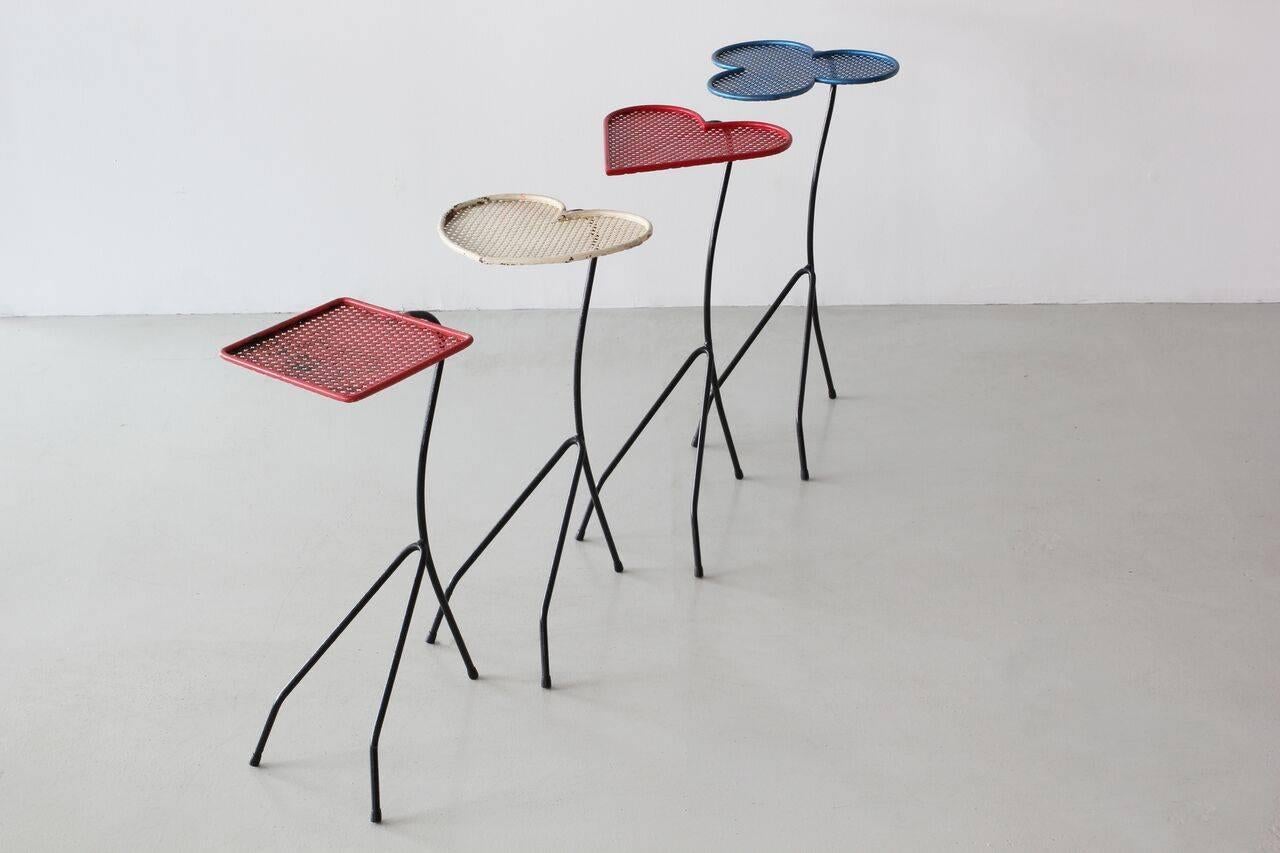 Square of Aces, Nesting Tables Attributed to Mathieu Matégot 1