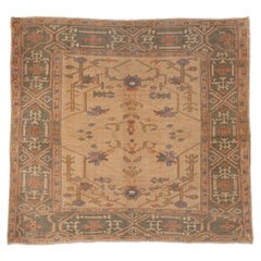 Antique Square Oushak Rug, circa 1920s