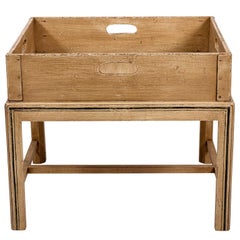 Vintage Square Painted Tray Table