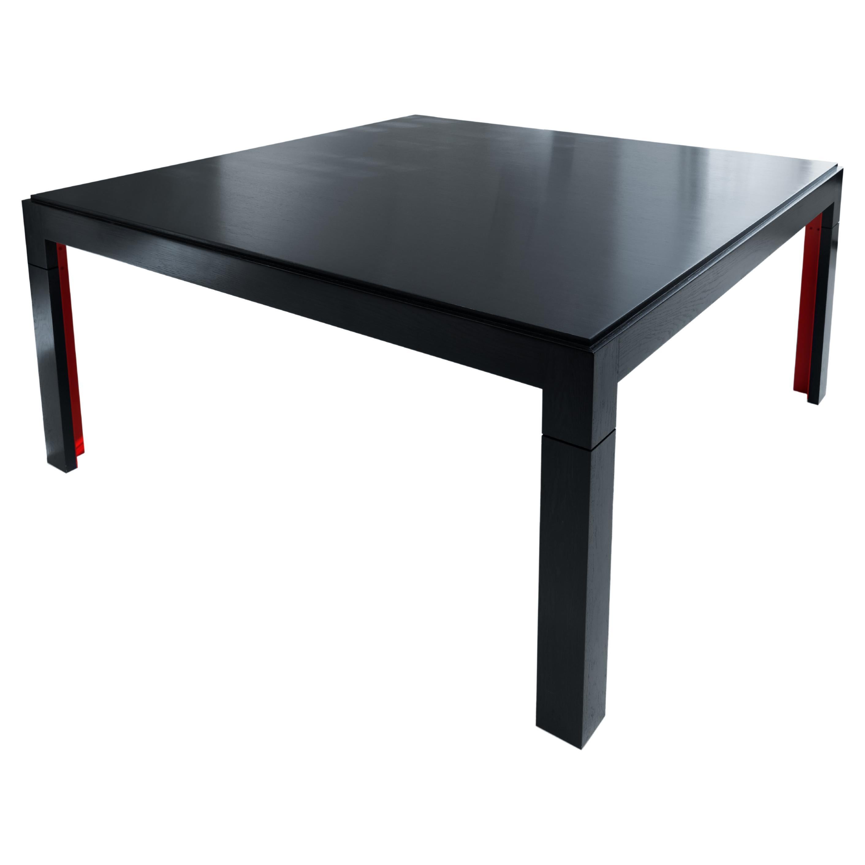 Square Paris Table by Gael Camu for Camu Editions, Ebonised Cherry 2018 Edition For Sale