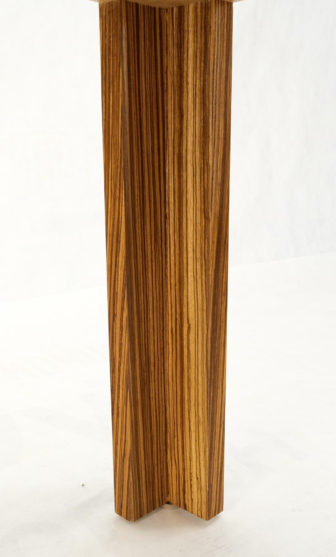 Table d'appoint carrée en bois zébré incrusté Sunburst de style Parsons pour lampe d'appoint  en vente 5