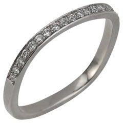 Square Pave Diamond Stacking Rings, 2mm