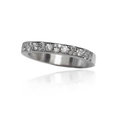 Square Pave Diamond Stacking Rings, 3mm