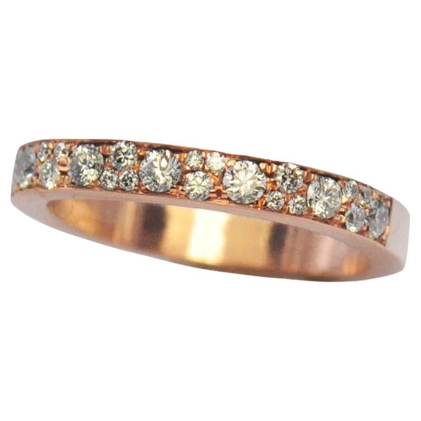 For Sale:  Square Pave Diamond Stacking Rings, 3mm