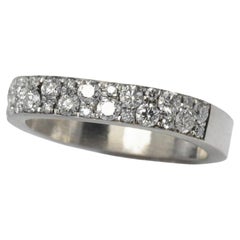 Square Pave Diamond Stacking Rings, 4mm