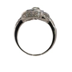 Square Pave Old Mine Ring